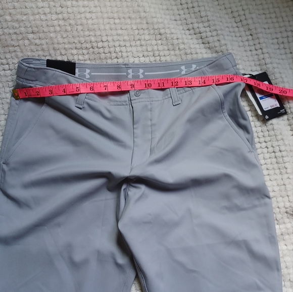 NWT UnderArmour Boys Youth UA gray YXL elastic waist golf pants moisture wick - Picture 4 of 9